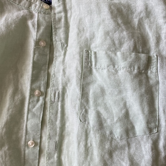 Collar-less button up, green - Picture 4 of 4